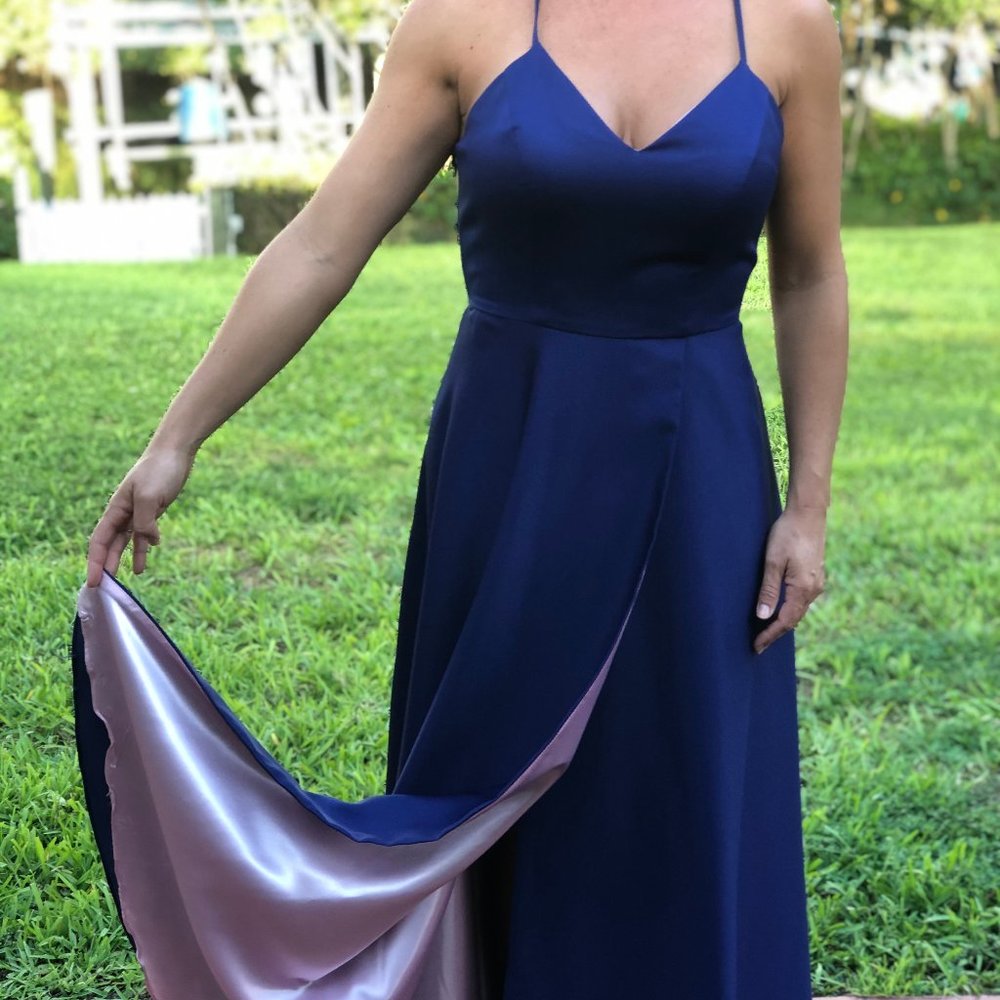 Satin Floor Length Formal Dress